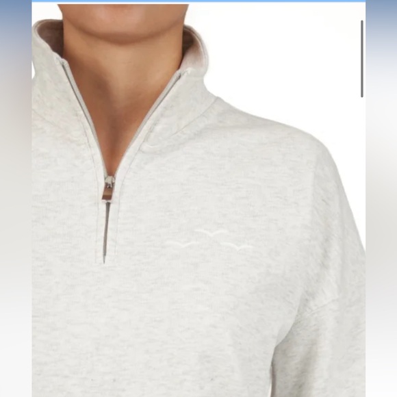 XL LAZYPANTS Women's French Terry Quarter Zip Sweatshirt - Picture 6 of 11